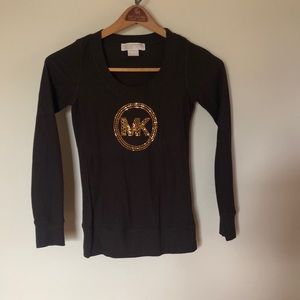 MK Brown knit top